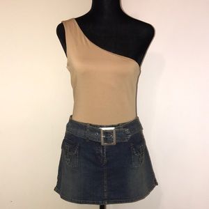 One Shoulder Camel Tank